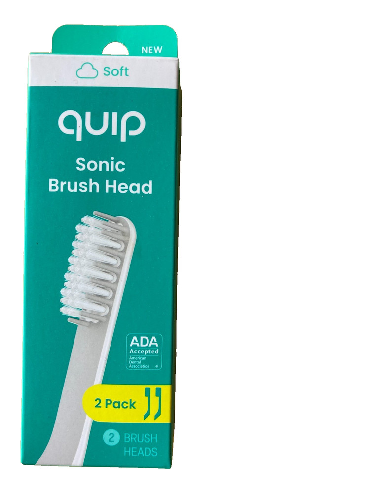 Quip Sonic Toothbrush Replacement Brush Heads White 2 Pack