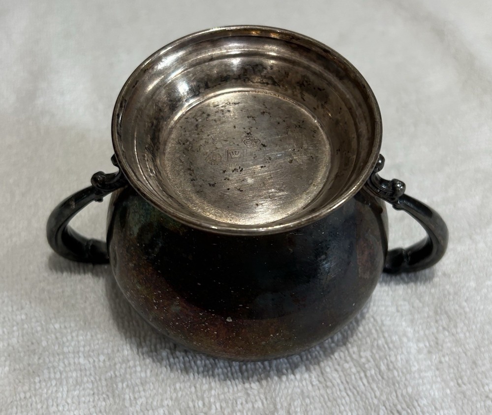 Silver Tone Sugar Bowl No Lid