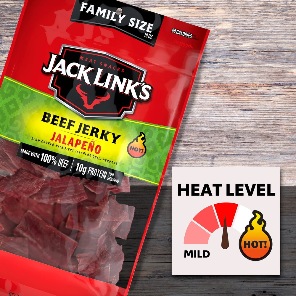 Jack Link's Jalapeno Beef Jerky, 10 oz