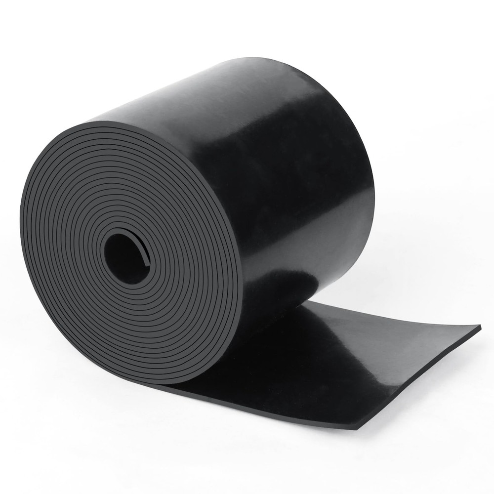 Solid Rubber Sheets Strips, 3” Wide x 1/16" Thick x 120” Long Neoprene Rubber...