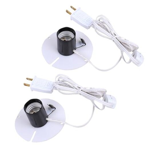 Blow Mold Light Kit Replacement Medium Base LightLight Cord with White 2 Pcs