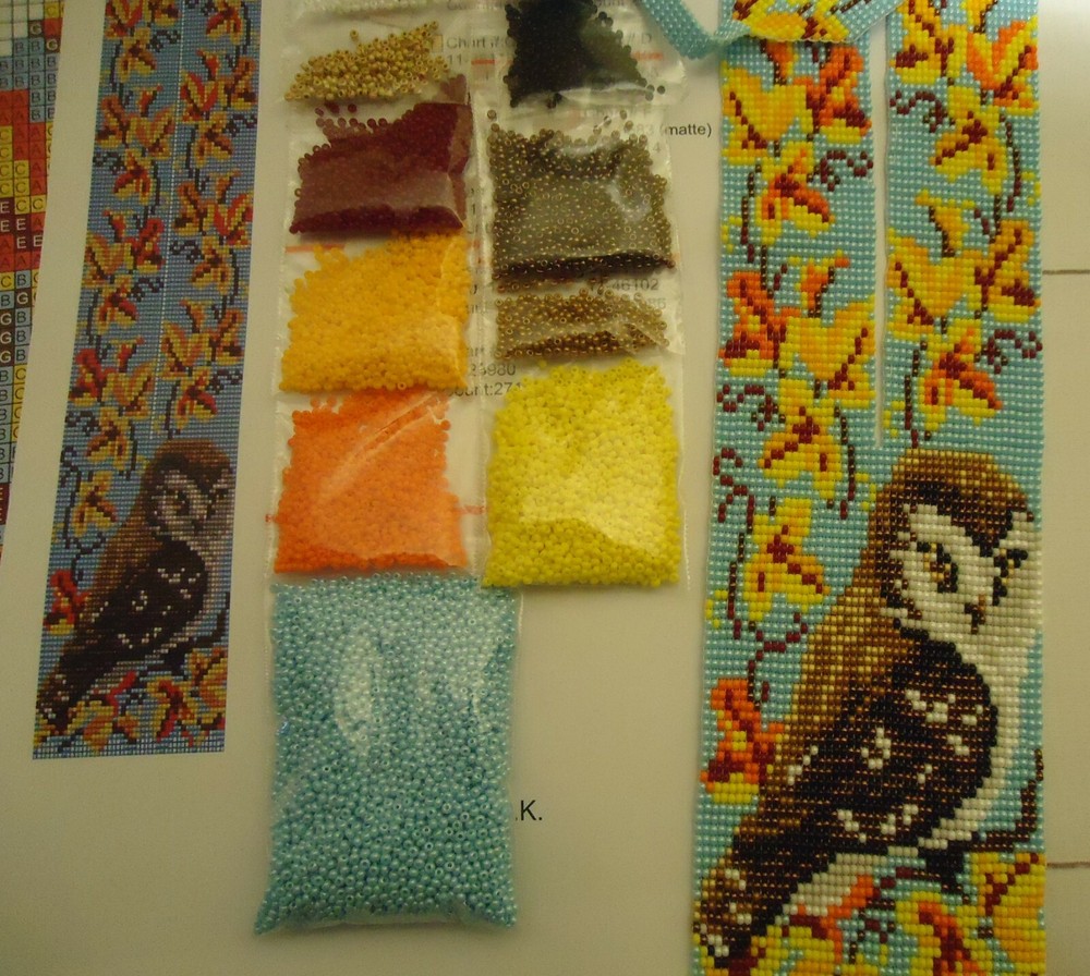 Kit for making a necklace gerdan. Beading Loom Pattern. #B2