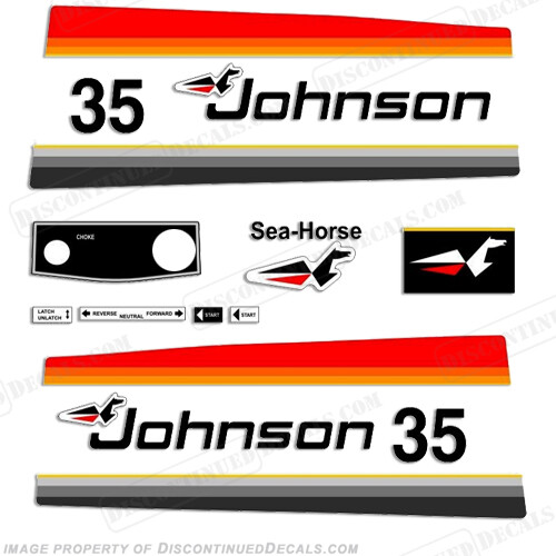 Fits Johnson 1977 35hp Decals - Electric