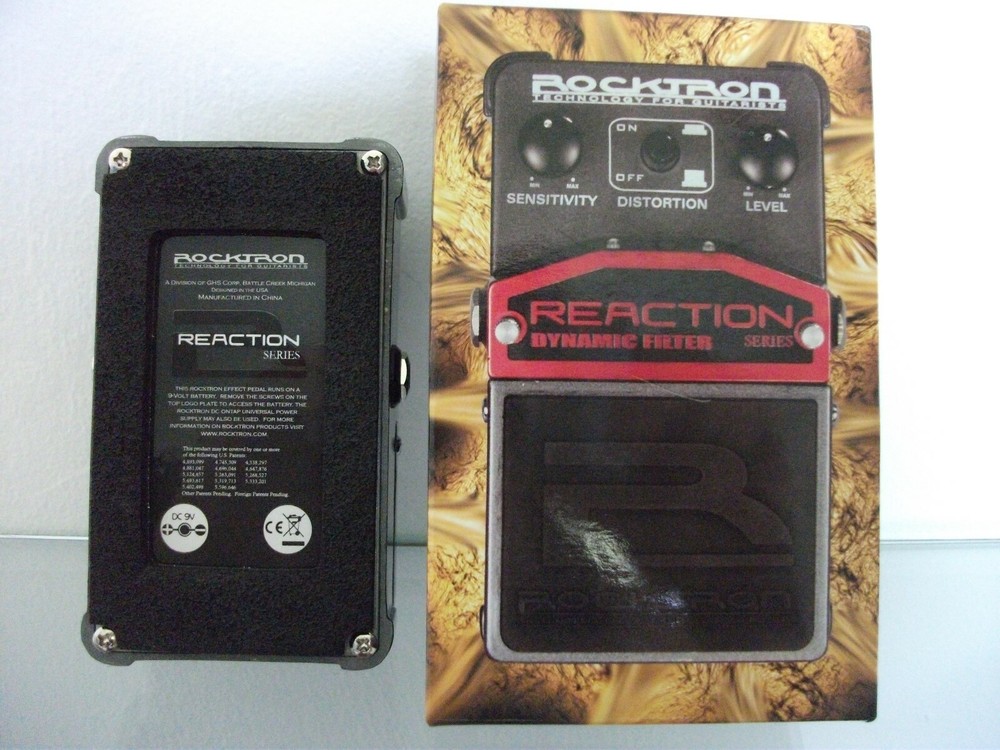 ROCKTRON REACTION SERIES DYNAMIC FILTER (AUTO WAH) DISTORTION EFFECT PEDAL GRAY