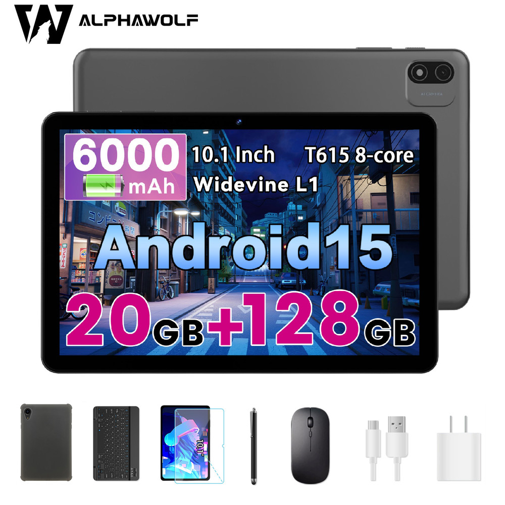 10.1in Android 15 WiFi Tablet sets 20GB RAM 128GB 8-Core with Keyboard & Mouse