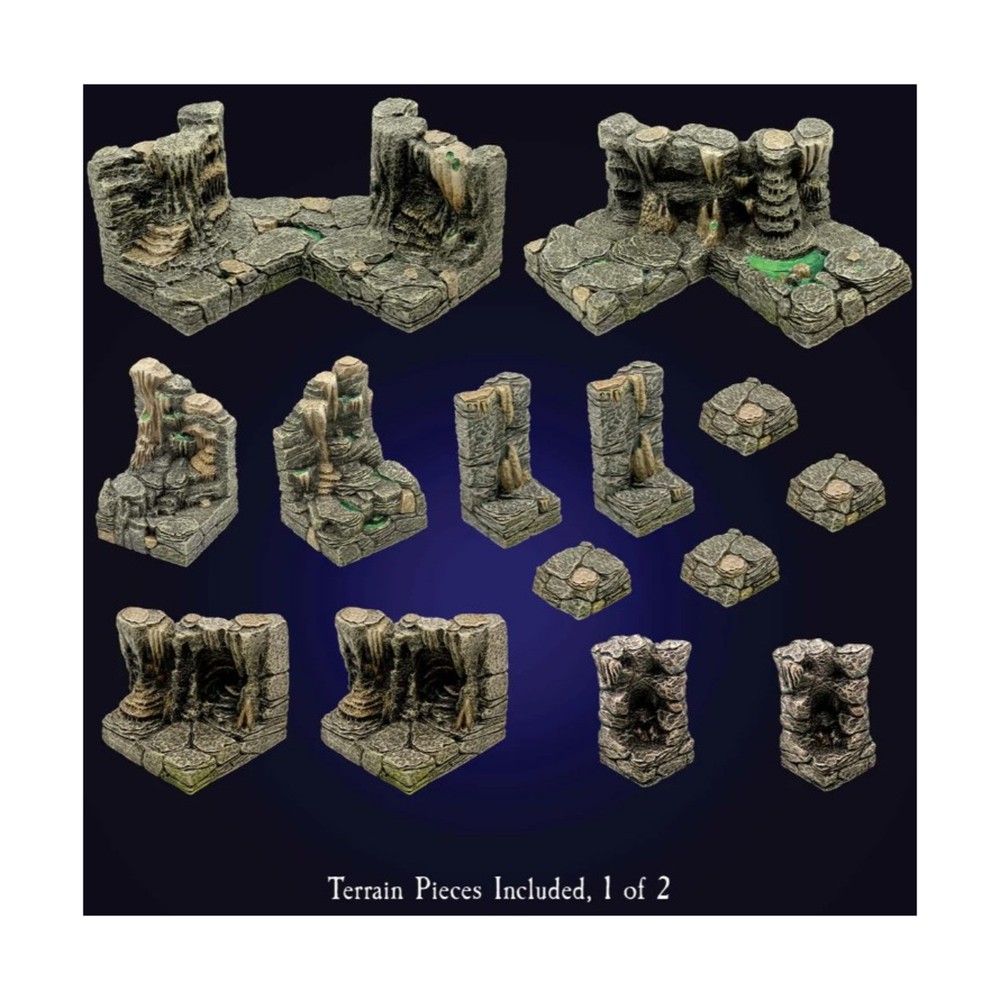 Dwarven Forge Dwarvenite Cavern Set Advanced Caverns Core Set  NM