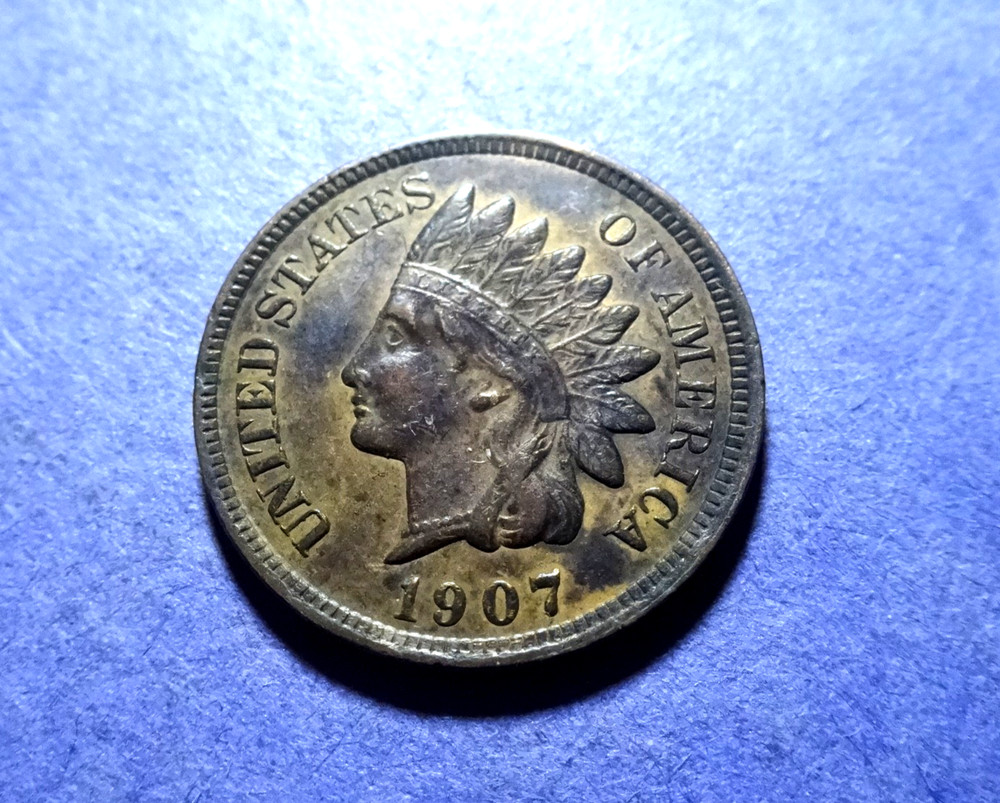 1907 Indian Cent  AU