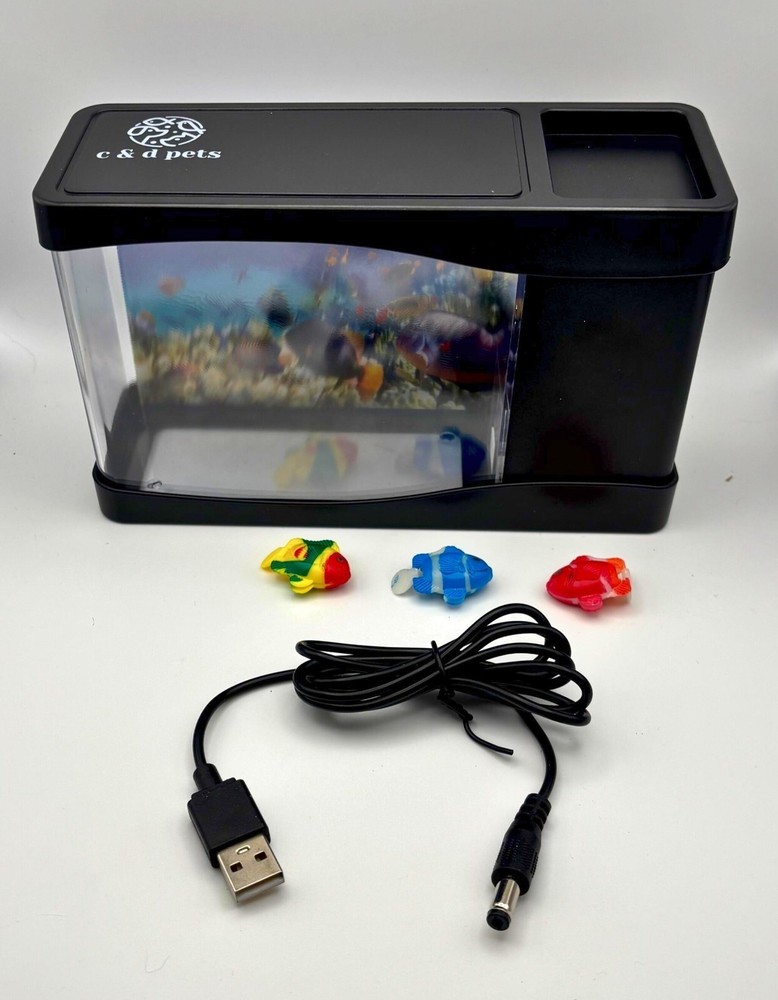 Cute Mini Fish Tank - Small Desktop Aquarium - Fun & Easy Setup