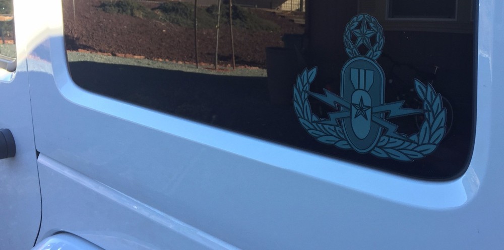 EOD - Explosive Ordnance Disposal Sticker 5x7 Gray