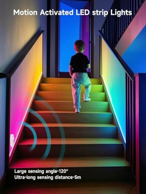 Multicolor LED Light Strip - Motion Sensor - 16.4FT - Multicolor