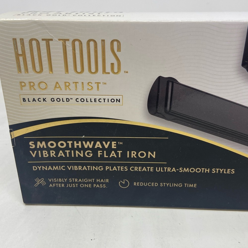 Hot Tools Pro Artist SmoothWave 1in Flat Iron - Black Gold