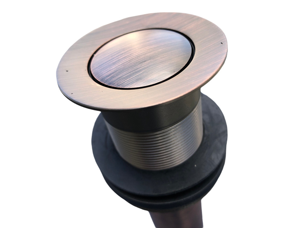 ORB Press Type Pop Up Vessel Sink Drain No Overflow Standard