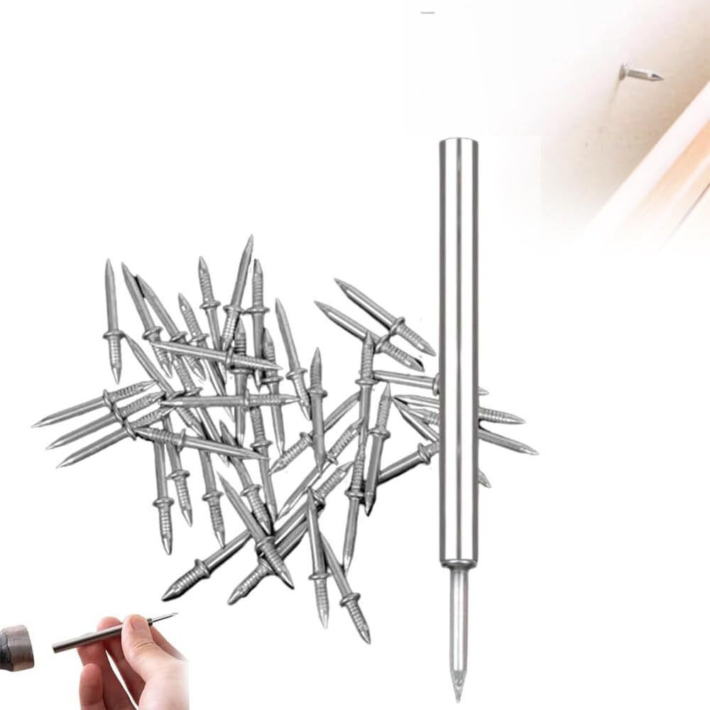 Double-Head Skirting Thread Seamless Nail,Double-Headed Nails,Without Marks Nail