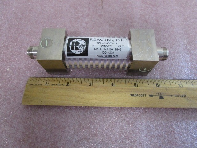 REACTEL 5PL4-X3300-N11 HIGH POWER LOWPASS FILTER