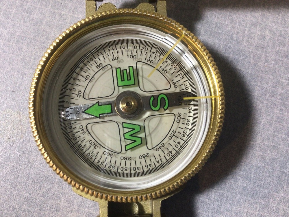 Vintage Engineer or Surveyor's DIRECTIONAL COMPASS Tool, Liquid Filled, New