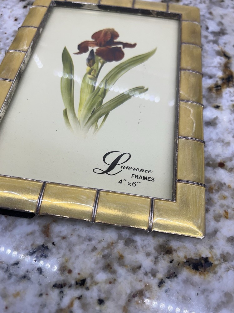 Lawrence Frames Yellow Enameled Metal Rectangular Frame 4" X 6"