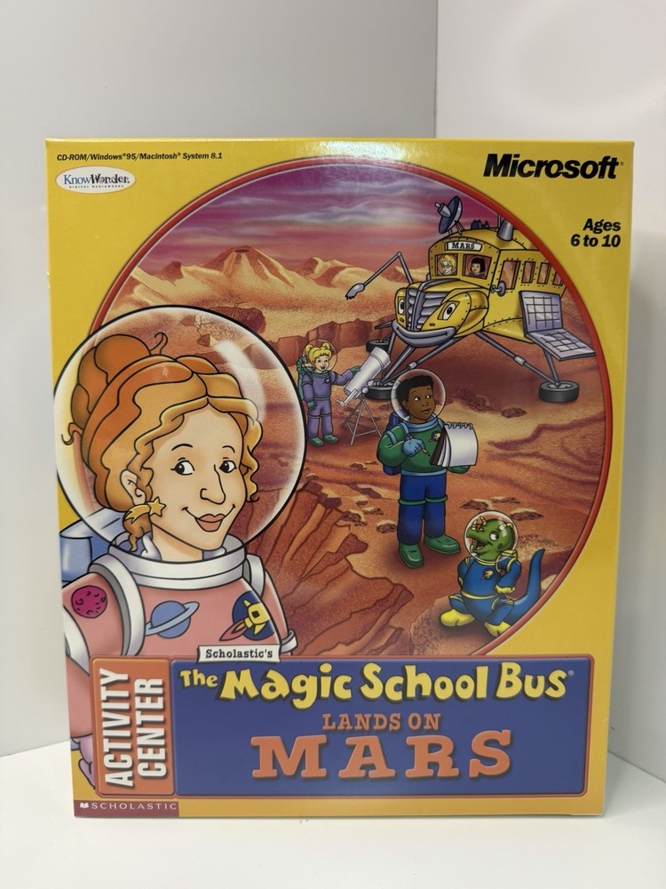 Microsoft Magic School Bus Lands on Mars – PC/Mac CD-ROM – NEW Sealed