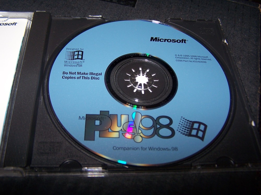 Microsoft Plus 98 CD P/N X03-60600 with key