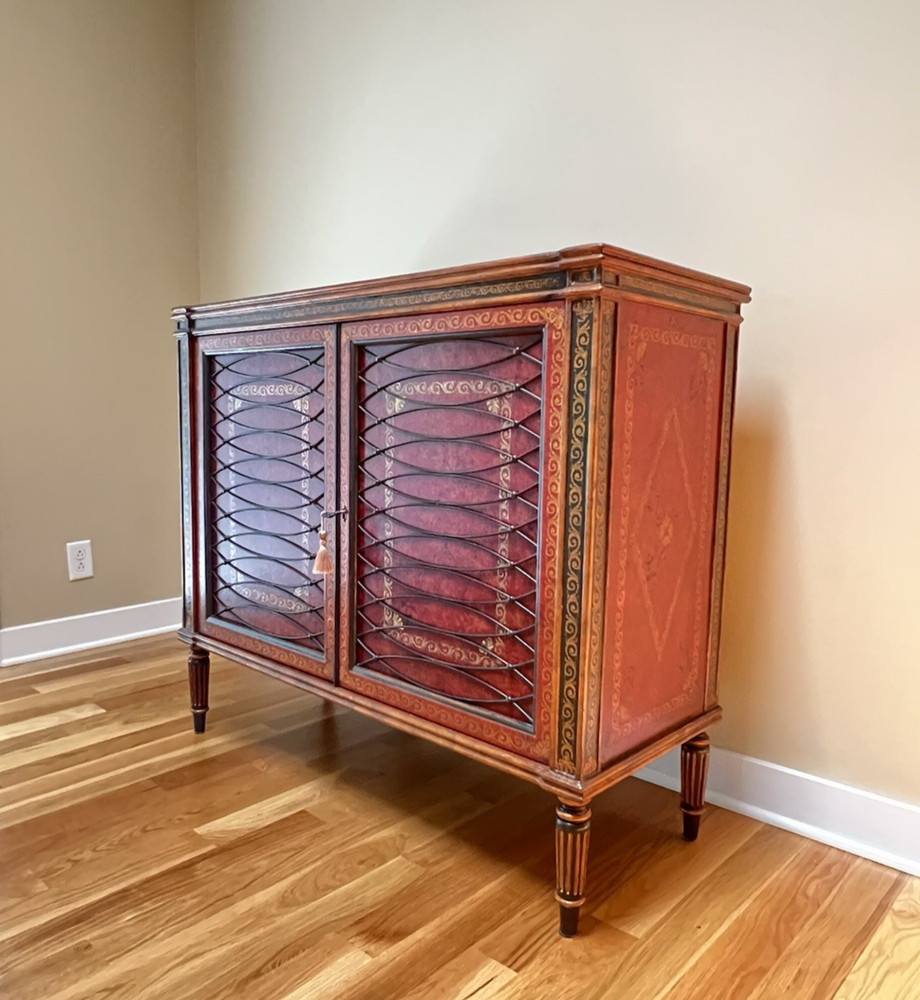 Theodore Alexander Leather Wrapped Chest Buffet