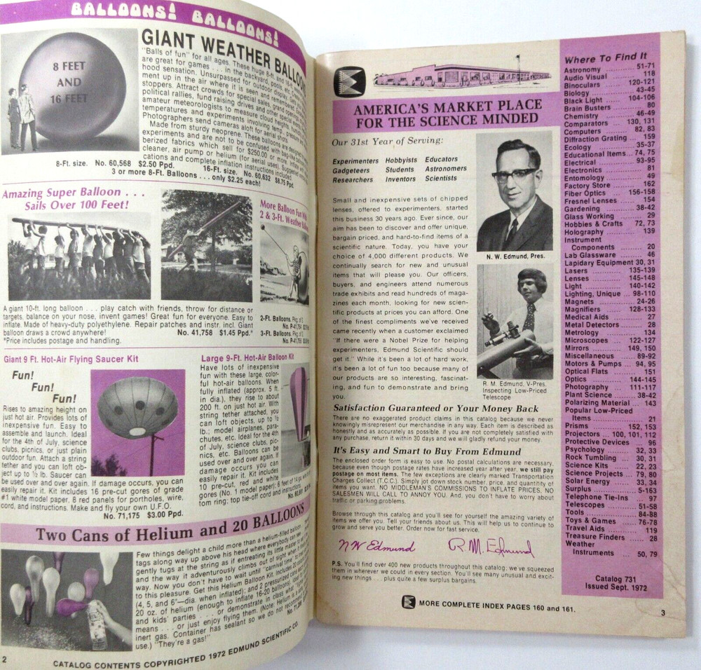 Edmund Science Equipment Computer Catalog Optics Microscopes Math Lasers 1972