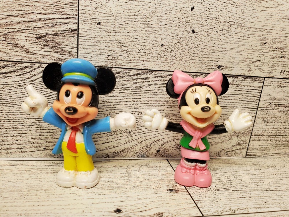 Disney Arco Mickey And Minnie Mouse 2" Plastic Figures