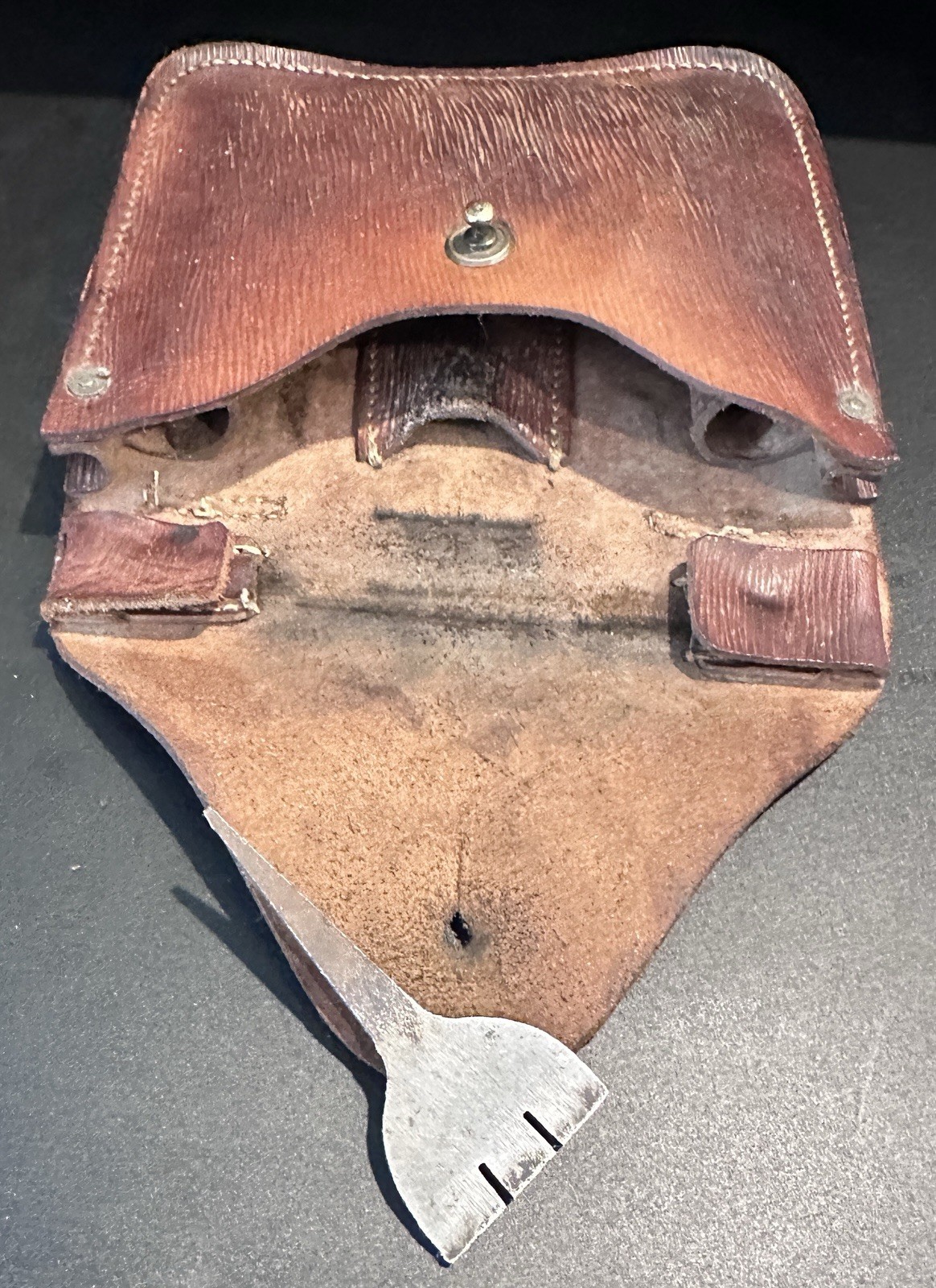 WW2 British Army Sapper’s Portable Chain Saw in Leather Case with Handles & File