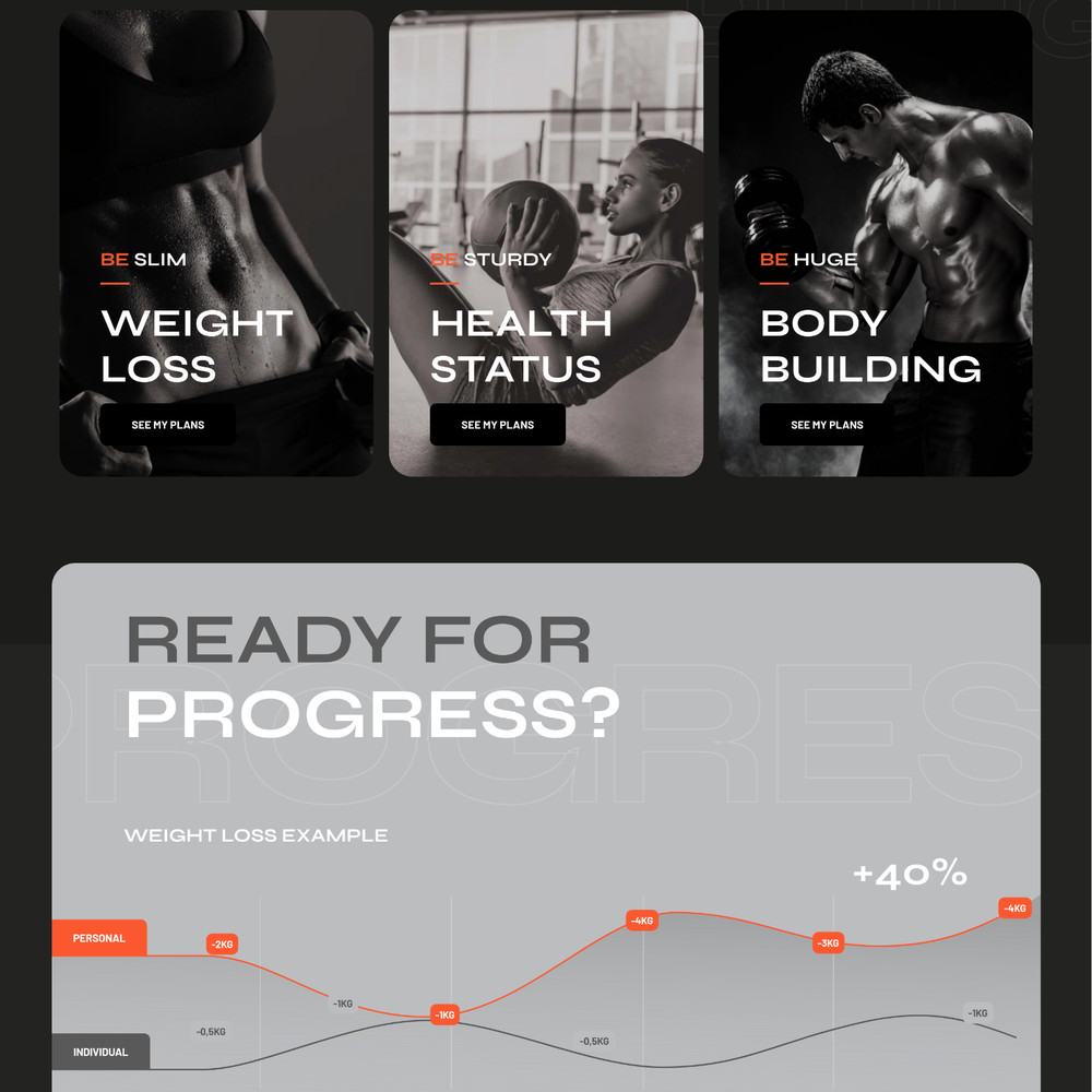 Personal Trainer Websites Design for Sale with Free VPS Web Hosting