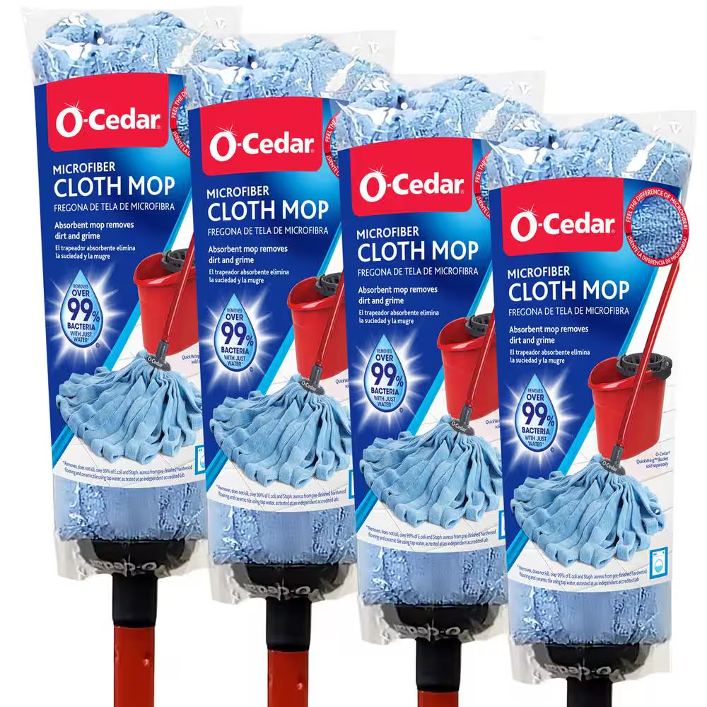 Microfiber Wet Cloth Mop (4-Pack)
