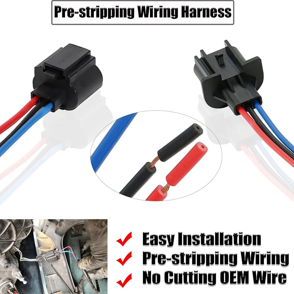 For 2006-2019 Mitsubishi Eclipse H13 9008 Headlight Bulb Wire Harness Connector