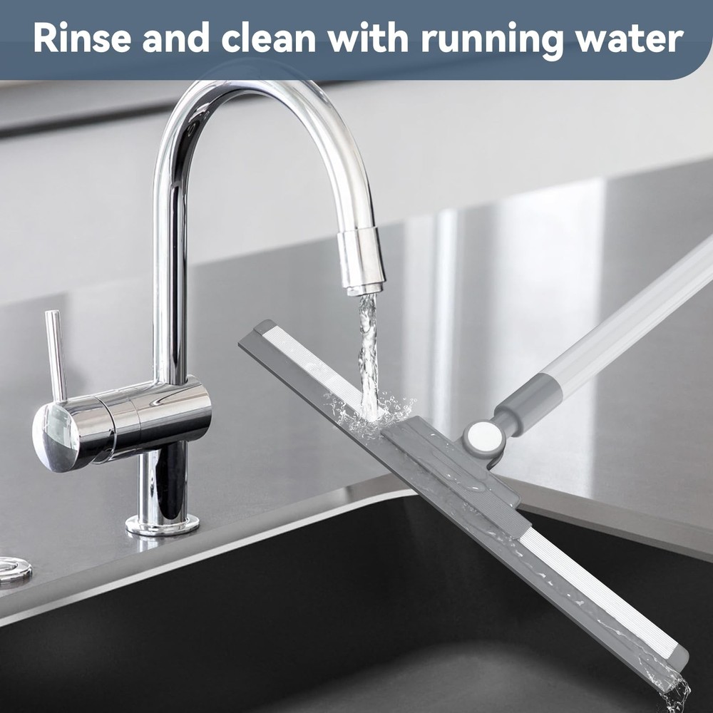 Floor Squeegee with 180° Rotating Head, for 52'' White