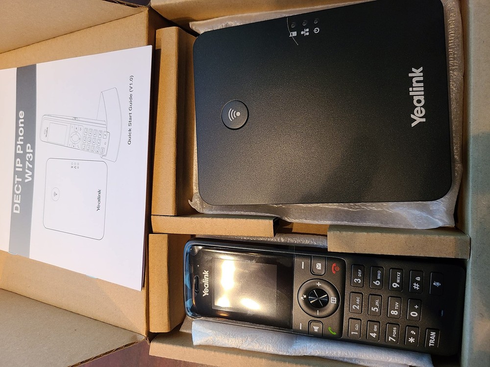Yealink W73P DECT IP Phone System W73H Handset W70 Base Bundle