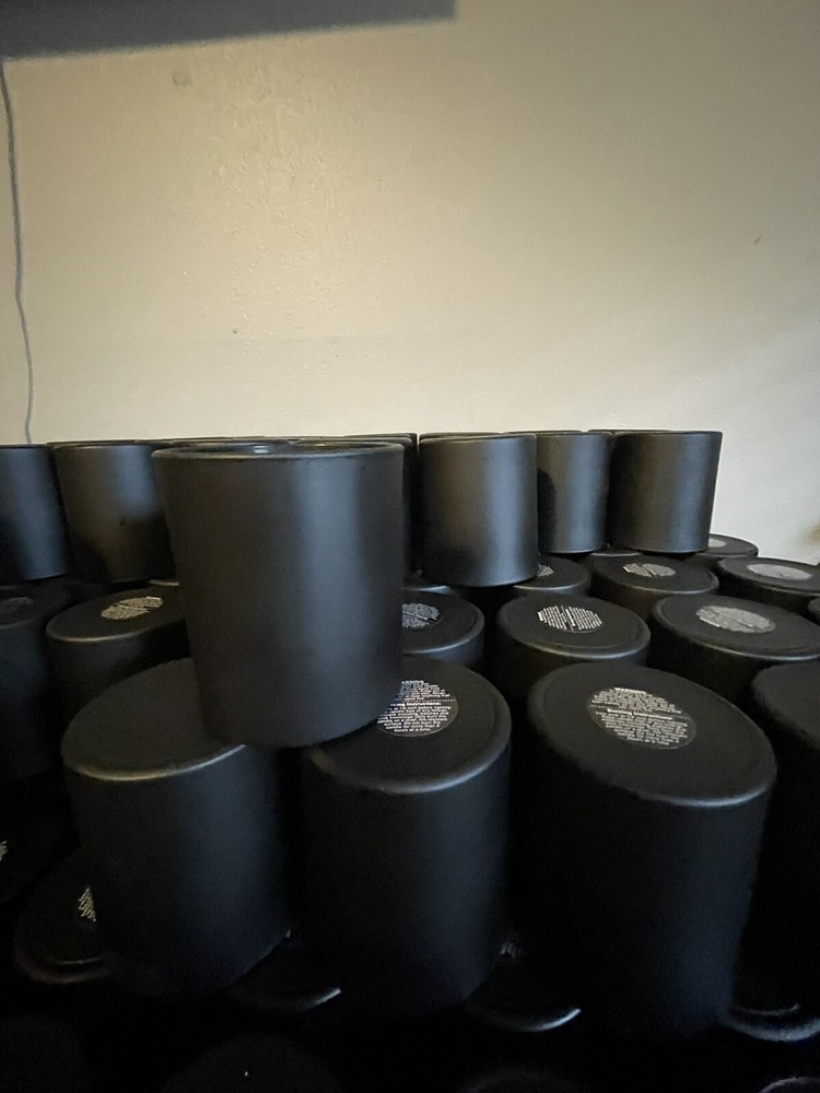 6 Pack DIY Matte Black Candle Jars