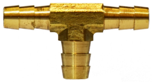 3/16" Brass Hose Barb Tee QTY 4