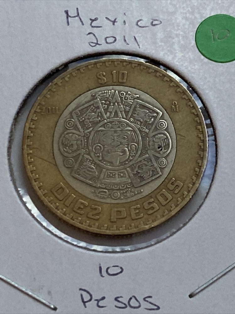 2011 Mexico 10 Pesos Coin B15