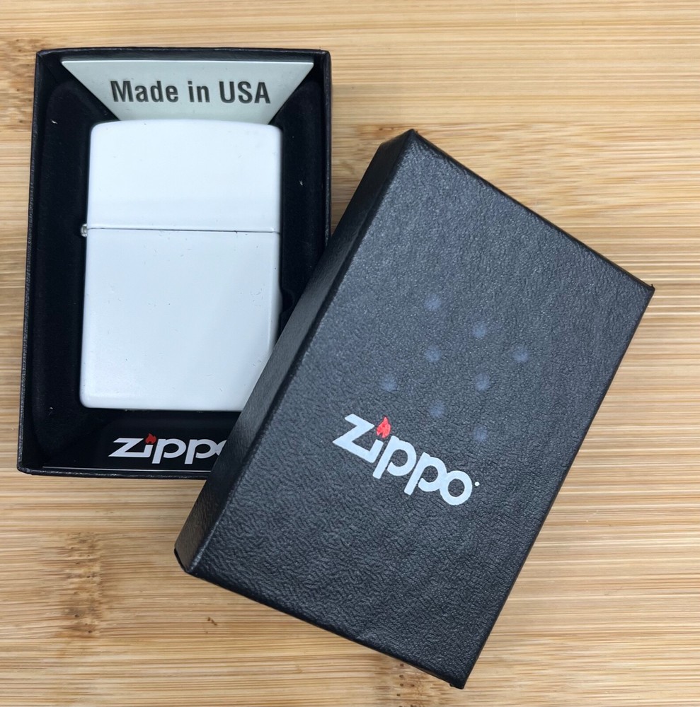 Zippo Lighter - Personalized Message Engrave White Matte Windproof Lighter #214