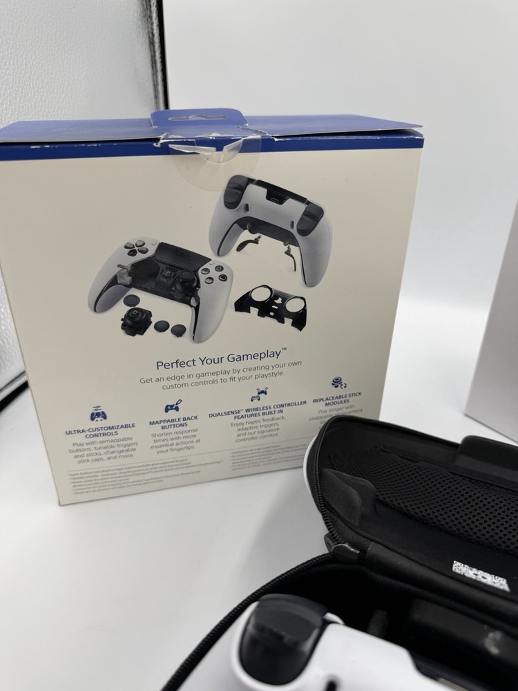 Sony DualSense Edge Wireless Controller White Black w/ Case for PS5