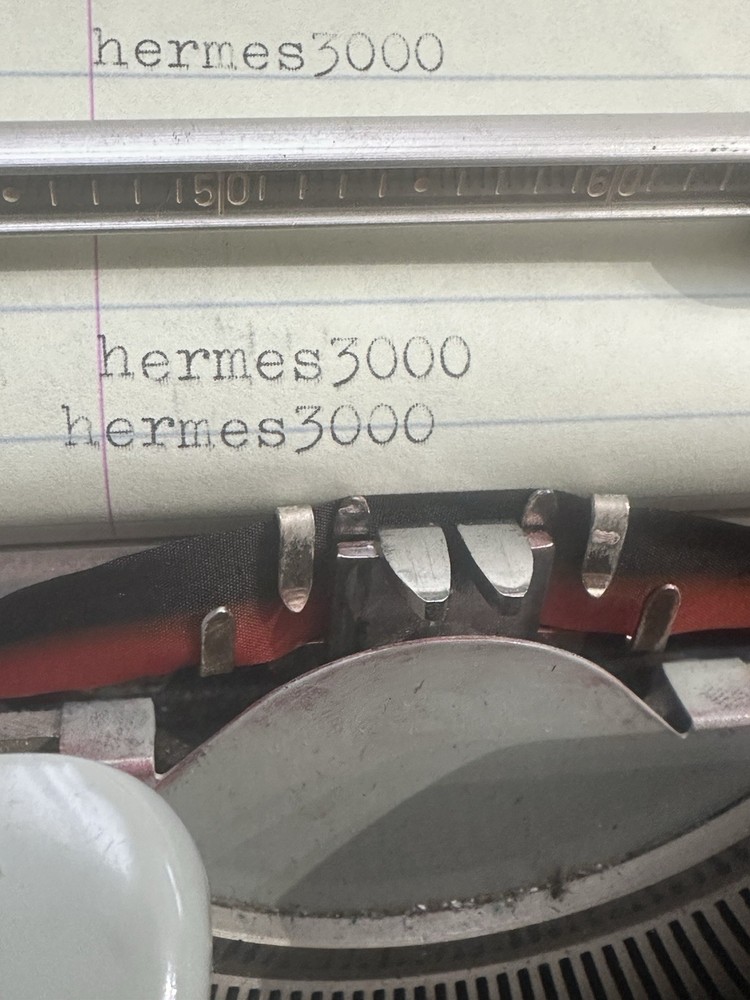 Hermes 3000 Portable Typewriter With Case Seafoam Green
