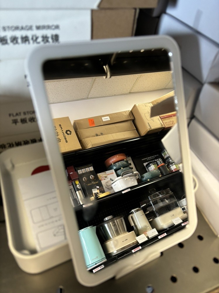 Led Flat Storage Mirror Rechargeable