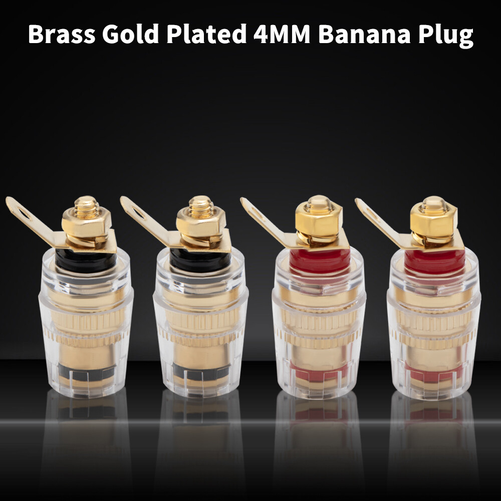 2/4/8PCS Binding Post 4mm Banana Plug Amplifier Brass Socket Speaker Terminal