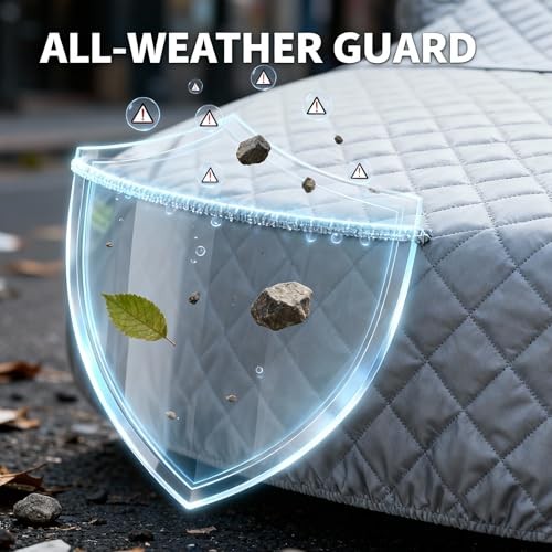 Thickened Large Car Windshield Snow Cover with Securing Straps & Side Mirror
