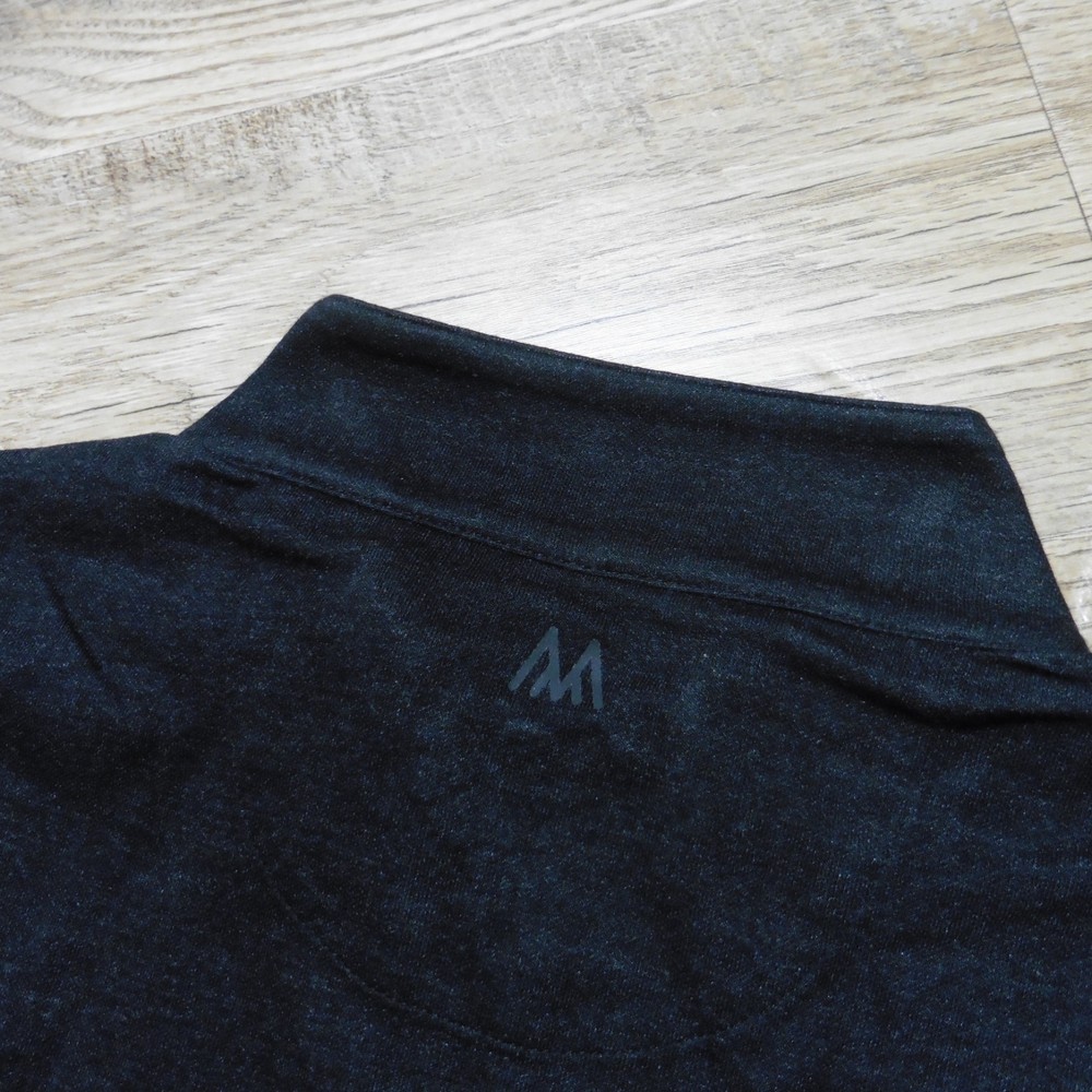 MIZZEN + MAIN Mens M MEDIUM PULLOVER KPI QUARTER ZIP BLACK PERFORMANCE GOLF