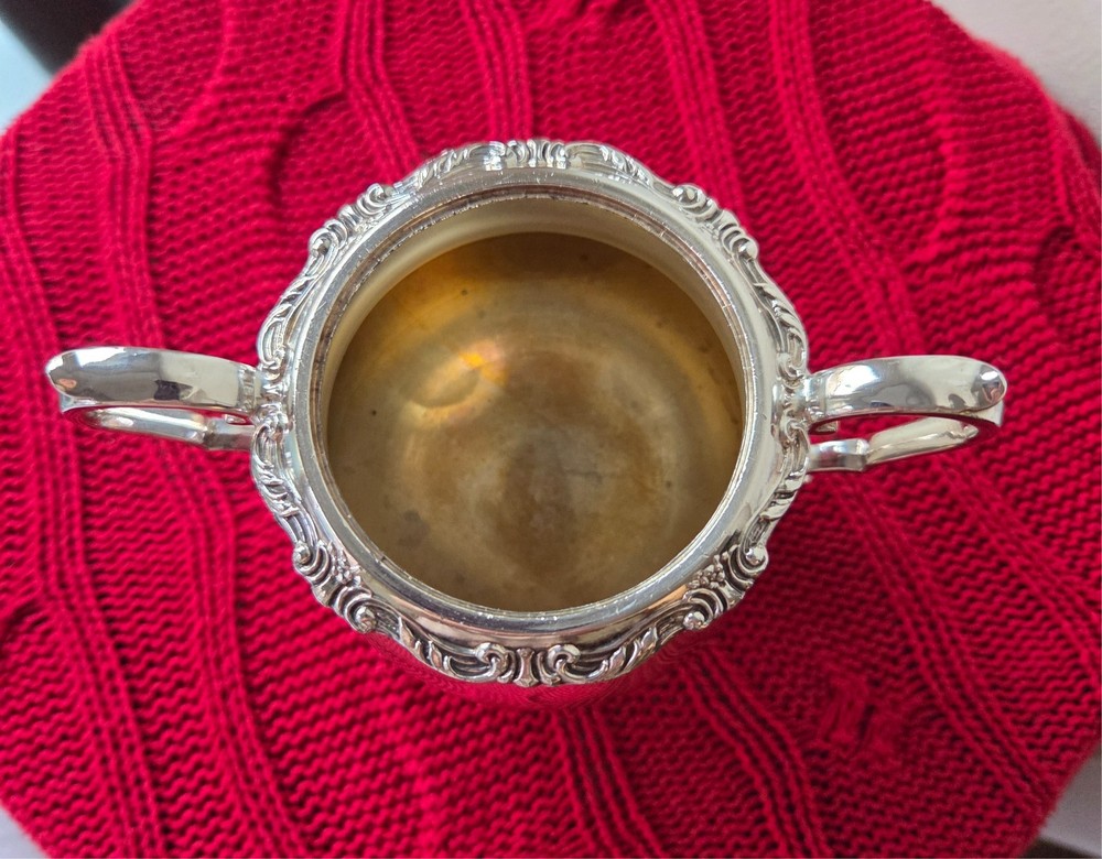 Vintage Wallace Silver Plated Sugar Bowl - Double Handle
