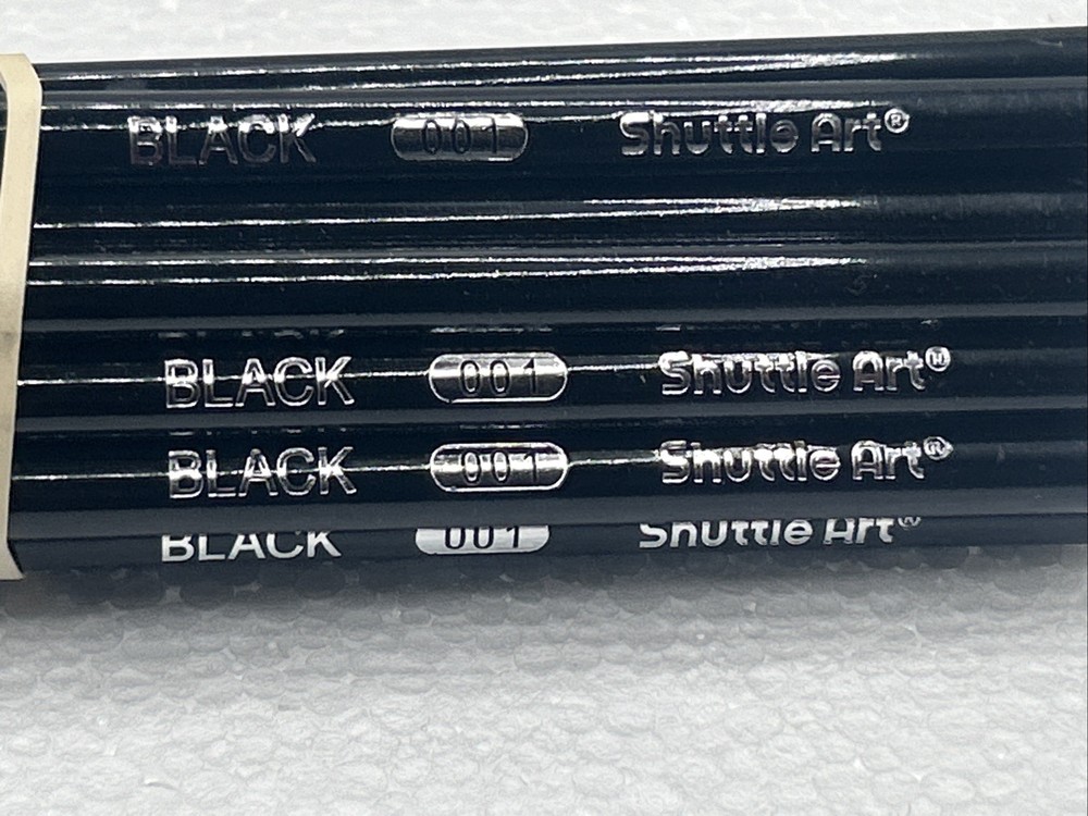 (20 COUNT) BLACK 001 - Shuttle Art Colored Pencils