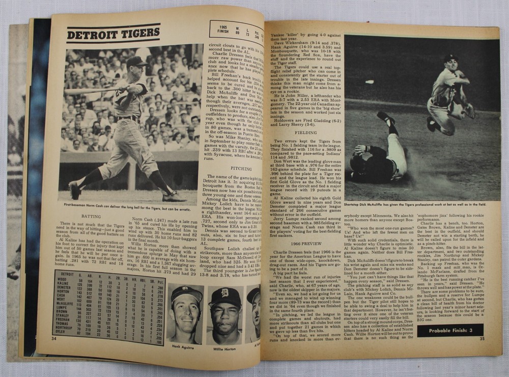 Baseball Illustrated 1966 Dodgers- Koufax - Drysdale