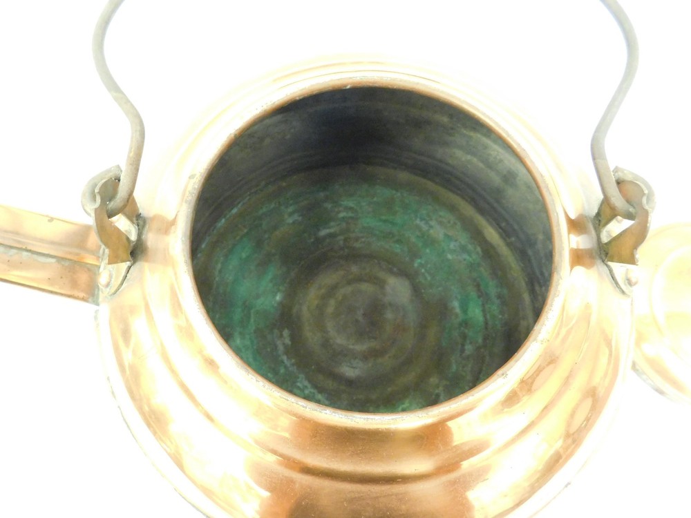 REVERE COPPER TEAPOT KETTLE WOOD HANDLE