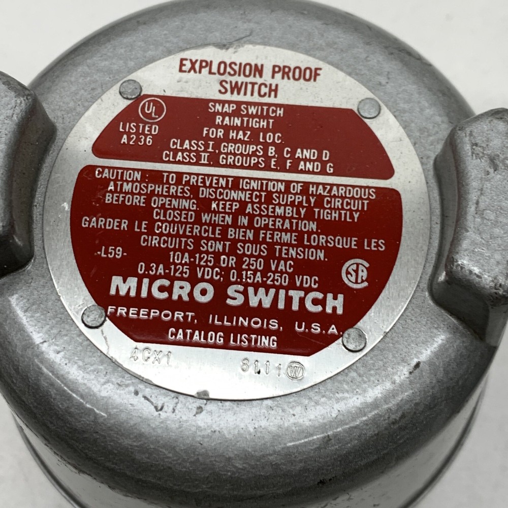 Micro Switch 4CX1 Explosion Proof Snap Switch 10A 125/250VAC