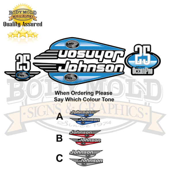 Johnson 25hp OceanPro Decals