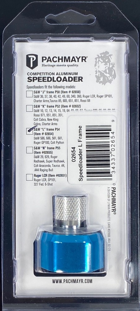 Pachmayr S&W L Frame & Ruger GP100, Colt Python Speedloader 6 rd - 02654