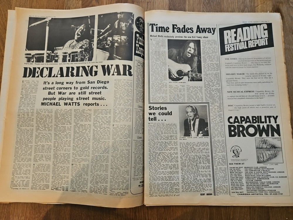 Melody Maker September 8th 1973 Bowie Back Cover