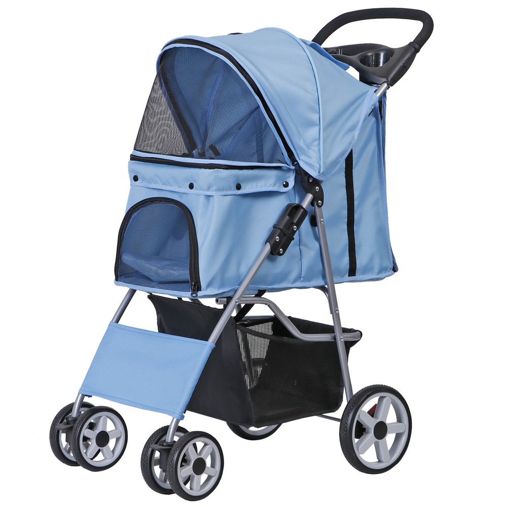 Premium Quality Pet Stroller with Ventilated Mesh Window and Smooth Zipper